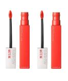 Maybelline SuperStay Matte Ink Liquid Lipstick Heroine 25 - Pack of 2 | Long-Lasting Matte Finish | 0.17 Fl Oz - Buy Online on GoSupps.com