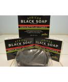 Madina African Black Soap Cocoa Butter with Vitamin E - Pack of 3 (3.5oz Each) | Mayflower Wellness - International Shipping Available - Buy Online on GoSupps.com