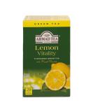 Ahmad Tea Lemon Vitality Green Tea - 20 Teabag Sachets, 20 Count Pack - Refreshing Lemon Flavor - Buy Online on GoSupps.com
