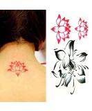 Oottati Small Cute Lotus Flower Temporary Tattoo Set - Pack of 2 - Buy Online on GoSupps.com