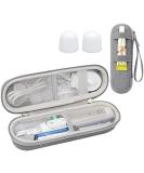 Khanka Electric Toothbrush Travel Case with 2 Pack Toothpaste Cap - Compatible with Philips and Oral-B - Black - Buy Online on GoSupps.com