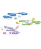 Nuby ID754 3 Piece Toothbrush Set - Soft Bristles Fun Colors for Kids | International Shipping Available - Buy Online on GoSupps.com