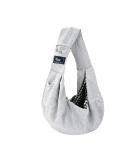 Shop Cuby Dog & Cat Sling Carrier - Soft Cotton Grey Pet Travel Bag for Small Dogs & Cats | Comfortable & Stylish - Buy Online on GoSupps.com