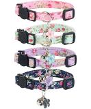 NISYYE Breakaway Cat Collar with Bell, 4 Pack Safety Adjustable Cat Collars Set - Buy Online on GoSupps.com