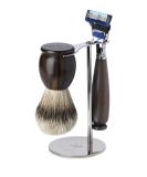 Acca Kappa Shaving Brush & Gillette Fusion Razor - Ebony Wood - Premium Shaving Set | International Shipping - Buy Online on GoSupps.com
