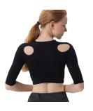 Double Shoulder Support Sleeve | Compression Wrap & Brace for Hiking Lifting & Sports - Black Large - Buy Online on GoSupps.com