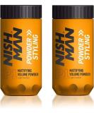 Nishman 2 Pack Mattifying Volume Wax Powder - Professional Hair Styling Product - Buy Online on GoSupps.com