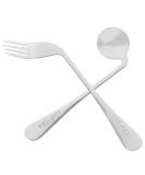 Doitool Adaptive Utensil Set Angled Spoon & Fork for Easy Self-Feeding | Stainless Steel Cutlery for Seniors & Patients (Right Hand) - Buy Online on GoSupps.com