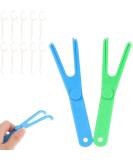 Premium Dental Floss Holder Set - 2 Tooth-Floss Holders & 10 Chopstops for Home Hotel & Travel - Essential Dental Silk Cleaning Tools - Buy Online on GoSupps.com