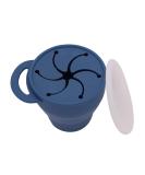 Silicone Snack Cup with Lid - Leak-Proof Travel Snack Cup for Toddlers | Blue | Buy Internationally - Buy Online on GoSupps.com