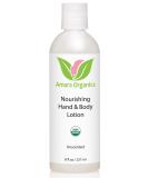 Organic Body Lotion - USDA Certified Organic Nourishing Hand & Body Lotion - Unscented - 8 fl oz | International Shipping Available - Buy Online on GoSupps.com