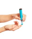 Genteel Plus Painless Lancing Device with Vacuum Technology for Pain-Free Blood Draw - Blood Glucose & Ketone Testing Kit in Butterfly Blue | Diabetes Blood Sugar Monitor - Buy Online on GoSupps.com