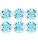 35 x Pre Cut "its a Boy" Stork Baby Shower Cup Cake - Fairy Cake Toppers/Decorations Edible Wafer Paper - Buy Online on GoSupps.com