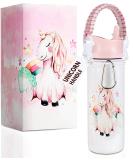 18oz Unicorn Water Bottle - Leak Proof, 36 Hours Cold, Dishwasher Safe, Wide Mouth, Insulated Stainless Steel - Perfect Straw Bottle for Girls at School - Buy Online on GoSupps.com