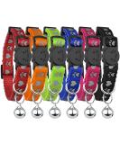 Upgraded Version - Reflective Cat Collar with Bell, Set of 6, Solid & Safe Collars for Cats, Nylon, Mixed Colors, Pet Collar, Breakaway Cat Collar, Free Replacement (6-Pack) - Buy Online on GoSupps.com
