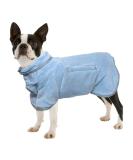 Petsmiler Dogenkademenel XS Blue Velcro Dog Bathrobe for Small Dogs | Quick-Dry After Swimming & Walking in Rain - Buy Online on GoSupps.com