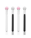 4 Pack Makeup Brushes Set - Foundation, Powder, Eyebrow, Concealer Applicator Brushes (Black+White) - Buy Online on GoSupps.com