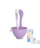Face Mask Mixing Bowl Set +50pcs Cotton Pads Plastic 6 in 1 DIY Facemask Mixing Tools Kit with Mask Bowl Stick Spatula Measuring Cup & Mask Brushes (Purple) - Buy Online on GoSupps.com
