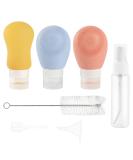 Silicone Travel Bottles - Leak Proof Squeezable Refillable Toiletries | Deluxe Travel Accessories for International Shipping - Buy Online on GoSupps.com