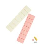 2Pack Extra Large Weekly Pill Organizer - 7 Day Travel Pill Case for Vitamins - Pink + White - Buy Online on GoSupps.com