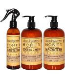 Urban Hydration Honey Health & Repair Shampoo Conditioner & Detangler Set | Sulfate Paraben & Dye Free | Hydrate & Repair All Hair Types - Buy Online on GoSupps.com