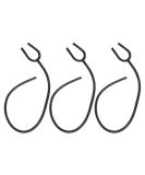 SOLUSTRE 3pcs Tubing Extension Replacement - Medical Accessory for Hospital Clinic Doctors & Nurses - Black - Buy Online on GoSupps.com