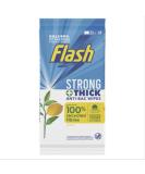 Flash Strong & Thick Antibacterial Wipes Made of 100% Recycled Fibres With Lemon Scent 24 x Case of 8 - Buy Online on GoSupps.com