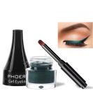 Go Ho Green Eyeliner Gel Pot - High Pigmented Matte Eye Makeup with Brush for Women - Buy Online on GoSupps.com
