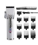 Professional Hair Clippers - Cordless Titanium Ceramic Blade Trimmer | Silver Barber Grooming Kit for Home & Salon - Buy Online on GoSupps.com
