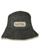 Sauna hat with *SAUNA* embroidery made of felt felt cap sauna hat 100% felt - Buy Online on GoSupps.com