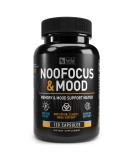 Nootropic NooFocus & Mood Support Matrix | Memory & Focus Supplement with Rhodiola B12 Alpha GPC Huperzine A DMAE | 120 CT - Boost Memory Focus Energy & Mood - Buy Online on GoSupps.com