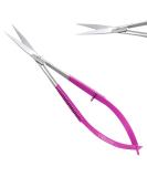 Facial Hair Scissors-Eyebrow Trimmer-Grooming Scissors for Eyebrow Shaping Ear Nose Nostril Hair & Moustache (Pink Straight) - Buy Online on GoSupps.com