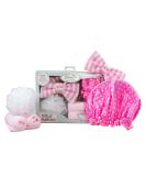 Buy The Vintage Cosmetic Totally Pampered Kit - Makeup Headband Body Polisher Shower Cap & Cloths | Relax & Pamper Gift Set in Pink - International Shipping Available - Buy Online on GoSupps.com