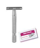 Beter Classic Safety Razor Set - Metal Shaving Kit with 5 Stainless Steel Replacement Blades | Premium International Shipping - Buy Online on GoSupps.com