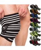 C.P.Sports Kniebandage - 200cm-250cm T25 | Velcro-Free Strength Bandage for Bodybuilding Powerlifting & Cross-Training | Camouflage Black | Optimal Support for Men & Women - Buy Online on GoSupps.com