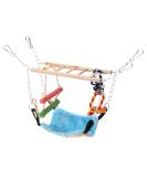 Hamster Swing Small Animal Suspension Bridge Squirrel Hanging Bed Hammock Stair Ladder Toy for Gerbil Rat Mouse Bird Parrots - Buy Online on GoSupps.com