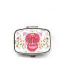 Buy Day of the Dead Sugar Skull Pill Box | Pink Skull Medicine Case | Unique Gifts for Wellness - Buy Online on GoSupps.com