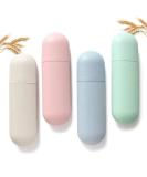 Roadloo Portable Toothbrush Case Set - 4 Wheat Straw Covers for Travel & Camping - Eco-Friendly Toothbrush Storage Solution - Buy Online on GoSupps.com