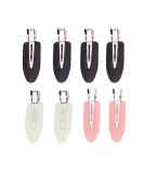 8pc No Bend Hair Clips for Styling & Makeup - Black, White, Pink - Buy Online on GoSupps.com