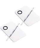 2 Pcs Stainless Steel Makeup Palette Set - Professional Mixing Tool for Cosmetics & Nail Art - Buy Online on GoSupps.com