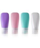 MODENGKONGJIAN Leak Proof Travel Bottles TSA Approved Silicone Squeezable Travel Shampoo Bottles Refillable Toiletry Cosmetic Container 2oz Portable Traveling Size Liquid Containers Kit (4 Pack) - Buy Online on GoSupps.com