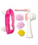 Buy Manual Facial Cleansing Brush Set - Pink Face Washing Tools Headbands & More for Flawless Skin | International Shipping - Buy Online on GoSupps.com