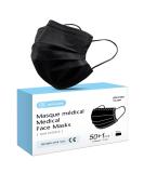 MEDI SANT 50+1 Black Disposable Surgical Masks - EN14683 Type I BFE 95% 3-Ply Protective Face Masks for International Shipping - Buy Online on GoSupps.com