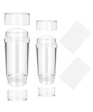 Double Sided Clear Silicone Nail Art Stamper Set with Scraper - Perfect for DIY Manicures - Buy Online on GoSupps.com