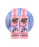 Crazy Color Pastel Lilac Semi-Permanent Hair Dye - Vegan Formula | Highly Pigmented Blueish Lilac Shade | Nourishing Oil & Conditioning | No Bleach, No Ammonia - 200ml - Buy Online on GoSupps.com