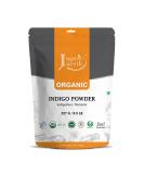 Just Jaivik 100% Organic Indigo Powder - 227 gms / 1/2 LB Pound / 08 Oz - Indigofera Tinctoria- A 100% Organic Hair Dye - Color your hair dark brown to black with Henna - Buy Online on GoSupps.com