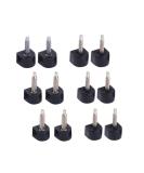 Durable Heel Tips Replacement Set - 6 Pairs High Heel Caps Protectors - U-shape Black - Thick Pins 3mm 10mm - Shoe Repair Kit - Buy Online on GoSupps.com
