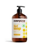 Everyone for Every Body 3-in-1 Soap - Body Wash  Shampoo  and Bubble Bath - Coconut + Lemon  32 Ounces - Buy Online on GoSupps.com