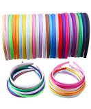 Candygirl HeadBands for Girls DIY Satin Covered Girls Headbands 1cm Width Craft Headbands for Daily and Party(26pcs Per Pack Each Color 1pcs) Assorted 26 colors - Buy Online on GoSupps.com