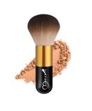 Fluffy Kabuki Makeup Brush - Large Soft Face Powder Foundation & Blush Brush Black+Brown 103 | Perfect for Blending - Shop Internationally - Buy Online on GoSupps.com